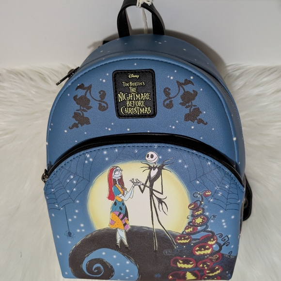 Loungefly Nightmare Before Christmas Spiral Hill Jack & Sally Mini Backpack New! - Picture 12 of 12